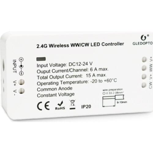 GLEDOPTO WW/CW Smart Control Zigbee System Wireless Control Led Lighting Controller 12V-24V Rgb Dimming Switch LED