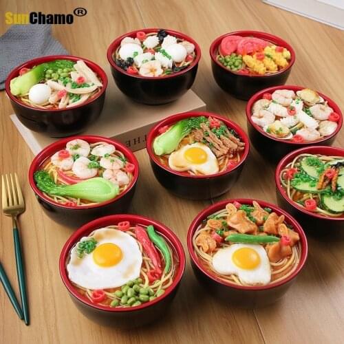 Simulated Food Model Bowl Noodle for Children Crafts Artificial Simulation Food Props Accessories Gift Artificial Table Ornament
