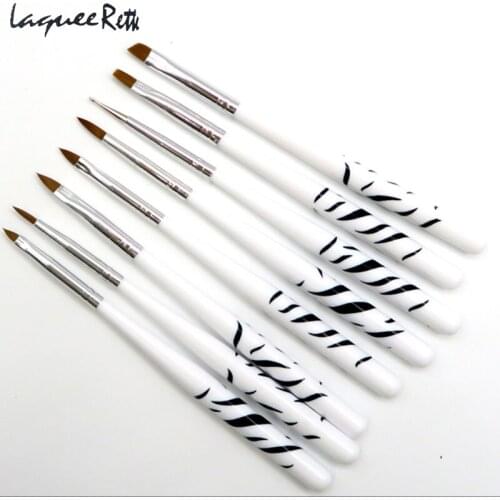 8 pieces nail brushes nail art tool Nail Art Design Set Dotting Painting Drawing Polish Nail Brush Pen Tools for acrylic powder