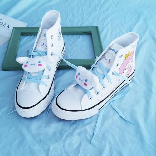 Sneakers Women Autumn Casual Fashion Dog decoration Graffiti Ladies Vulcanized Shoes White Sneakers Lover Shoes Hallowee velvet