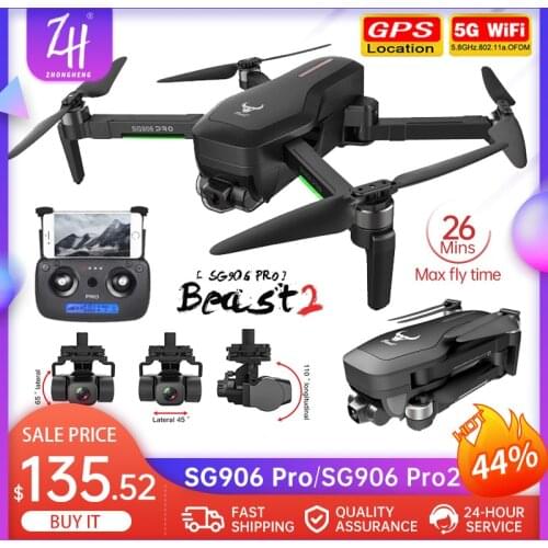 Drone SG906 PRO/PRO2 RC Drone 4K Profesional GPS 5G WIFI 3-Axis Gimbal FPV 1.2KM Quadcopter Supports TF Card 50X Zoom RC Dron