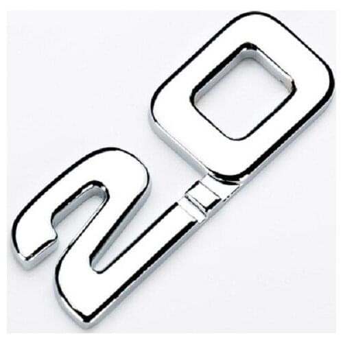 HOT 1pc Car sticker 3D ABS 2.0 3.0 emblem car-styling sticker badge Decals for renault toyota bmw ford focus 2 car sticker funny