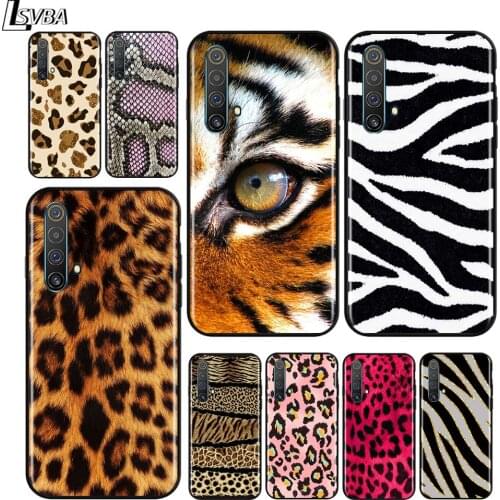 Hot Tiger Leopard for OPPO Realme V15 X5 X3 X50 X7 X2 C17 C11 C3 C2 7 7i 6 6S 6i 5 Narzo 20 Pro Black Phone Case