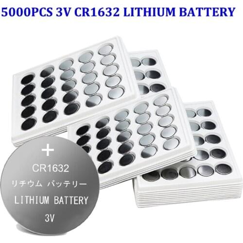 5000pcs CR1632 CR 1632 3V Li-ion Lithium Battery DL1632 BR1632 ECR1632 GPCR For Toy Calculator Watch Button Cell coin Batteries