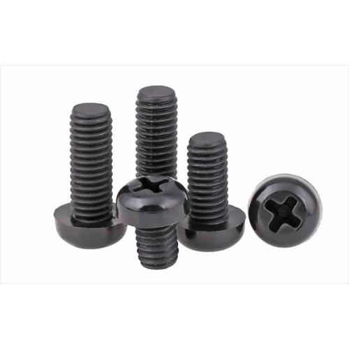 GB818-85 Nylon screws round head screws M2 M3 M4 M5 M6 M8 screw black bolt Plastic PM screws