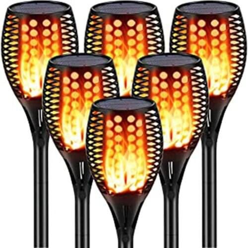 Upgraded Solar Lights Outdoor Waterproof Solar Torch Lights Flickering Flame Torch Light 96 LEDs Landscape Patio Driveway Lights