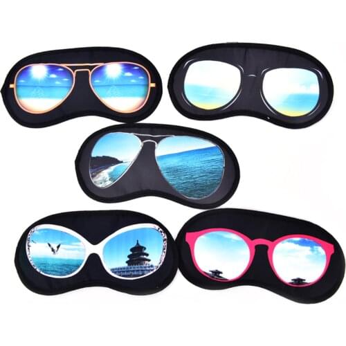 Pring Glasses Relax Eye Mask Shade Cover Blindfolds Eyepatch Shield Travel Sleeping Aid Color Random