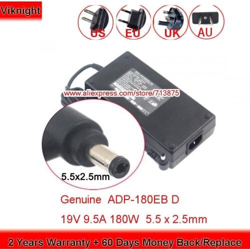 Genuine 19V 9.5A 180W ADP-180HB D A12-180P1A Laptop Adapter for Msi Gaming Laptop GT780DXR GT60 GT70 GS73VR 7RF 16F1 16F2