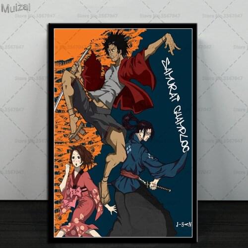 Samurai Champloo Poster Hot Japan Anime Canvas Painting Posters and Prints Wall Art Picture for Living Room Home Decor