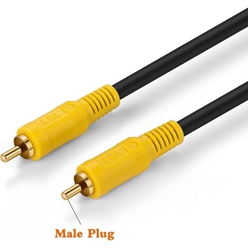RCA Speaker Cable RCA Male to Male Plug Speaker Cable Hifi AV TV Cable Cord RCA Digital Stereo Coaxial Audio/Video Cable Wire