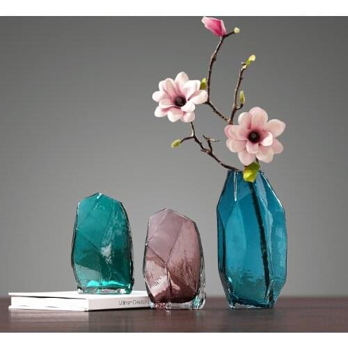 Modern Geometric Transparent Glass vase American home decor Crafts glass terrarium flower vases for homes wedding decoration