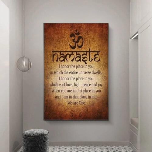 Inspirational Spiritual Yoga Canvas Painting Posters and Prints Wall Art Pictures for Living Room Home Office Indoor Decoration