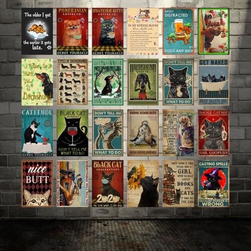 [ WellCraft ]Interesting Animals Vintage Tin Signs Posters Retro Wall Plaque Custom Pub Decor WX-16