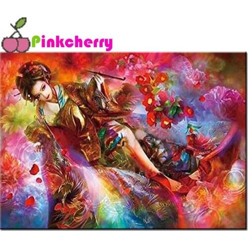 Japanese Geisha Woman diamond mosaic 5d diy diamond painting cross stitch kits 3d embroidery full rhinestone Cartoon Girl k749