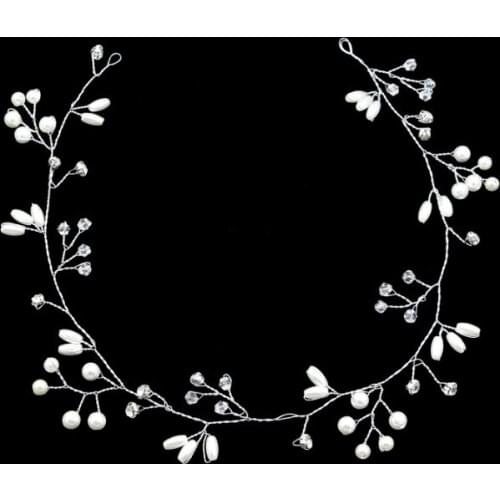 Pearl Headband Women Hair Accessories Bridal Headband Flower Girl Beaded Headband For Wedding Hair Jewelry Headpiece