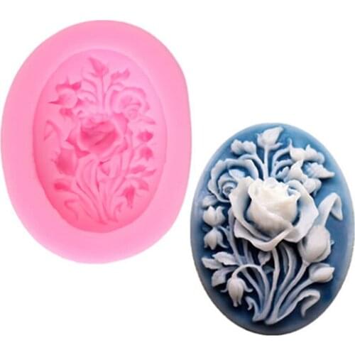 Creative Cake Mold Round Rose Flower Silicone Chocolate Fondant Mold Baking Mould Cake Decor