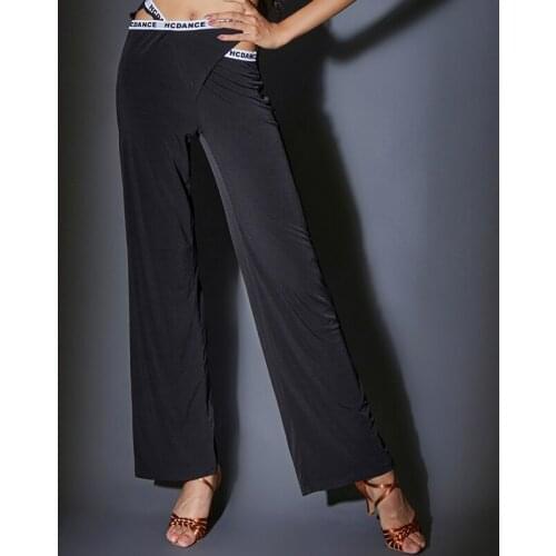 Latin Dance Pants Women 2021 New High Waist Pants National Standard Trousers Latin Practice Clothes Ballroom Dance Pants DN9706