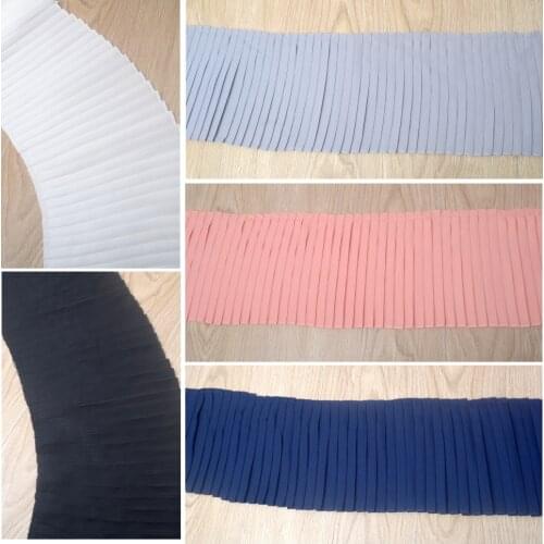 1.5Meters/pcs Black white pink blue pleated lace womens clothing accessories skirt dressing cuffs decorative side fabric SC549