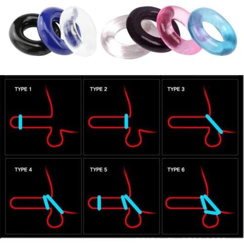 3/5 Pcs Cock Ring Sex Toys for Men Foreskin Penis Ring Goods For Adults Delay Ejaculation Sex Products Intimate Goods Sex Shop