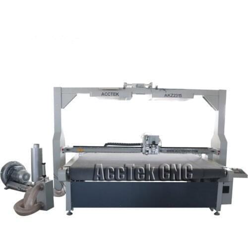 Big size auto feeding Oscillating knife leather cutting machine/vibrating knife cutter machine with CCD camera