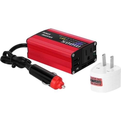 500W Car Power Inverter Dc 12v to Ac 220v 110v Converter USB Charger Car Inverter Automatic Transformer With Dual USB Adapter