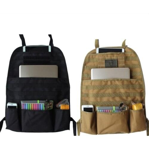 Molle Seat Cover Organizer Multi-function Car Seat Bag Backpack Outdoor Hunting Pockets Tactical Accessories Storage Pouch Gear