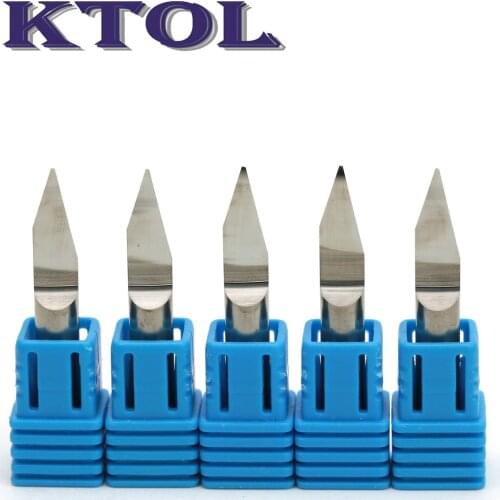 V Shape Engraving Bits 35 Degree 6*0.5MM Carbide Carving Bit CNC Router Tools, 5pcs CNC Router Bits Cutter for Metal Engraving