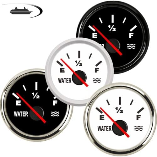 52mm Car Boat Water Level Gauge Indicator Gauge Water Liquid Level Gauge Full Empty Indicator Pointer 0-190ohm 9-32V
