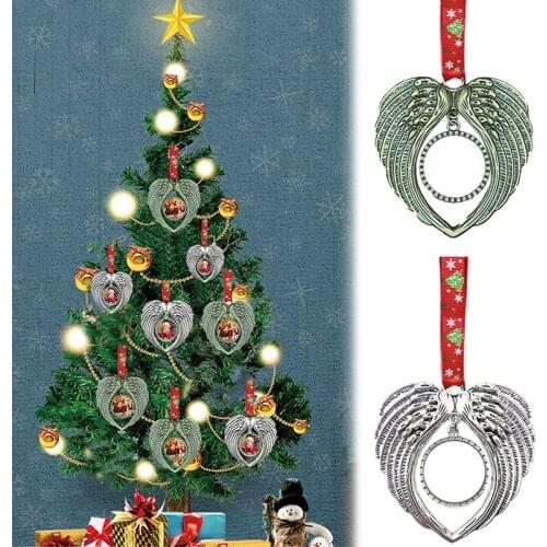 Photo Frame Pendant Angel Wings And heart-shaped Valentines Day Christmas Party Holiday Party Props Christmas Tree Ornaments