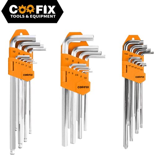COOFIX 9pcs Allen Key Set Hex Wrench Screwdriver Set Multifunctional Double Head Repair Car Tool Kit