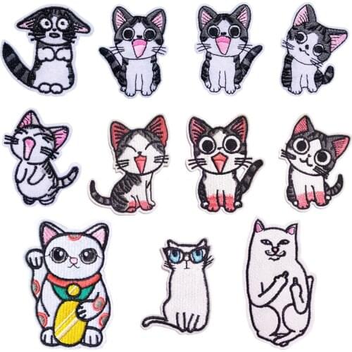 Customized Wholesale Cartoon Kitten Thorn Cloth Sticker Recruitment Cat Patch Clothing Accessories Accessories