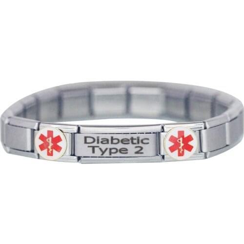 Wholesale Customize 9mm links superlink medical alert custom disease name Italian charms bracelet fit Zoppini boxer
