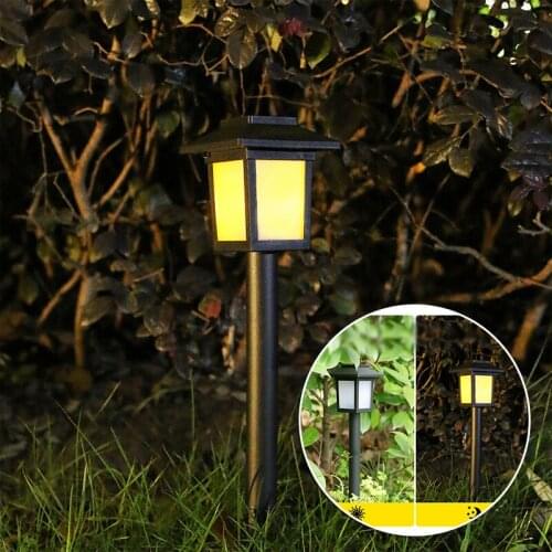 Solar Garden Light Simulation Flame Light Outdoor Household Waterproof Led Lawn Light Villa Decorative Street Lamp TS2