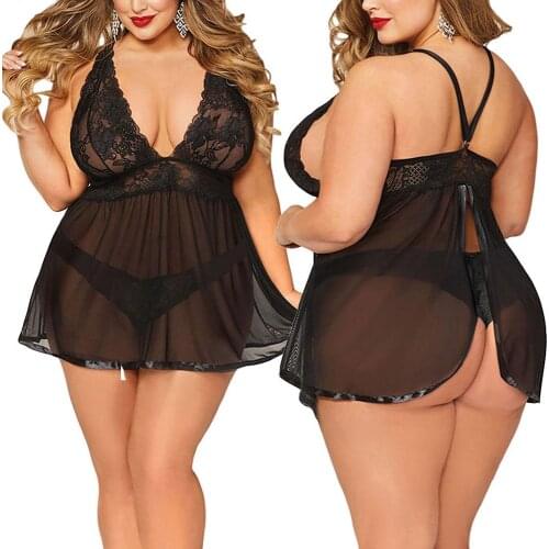 Sexy Lingerie Body Stockings Plus Size Exotic Dress Lingerie Womens Black Lace Nightdress Sexy Nightgown Dress Sexy Tights 2021