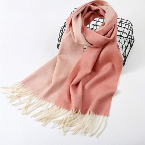 190cm*30cm Wool scarves Fashion plaid scarf women Warm for winter High quanlity Thickened Mens scarves Double side and color