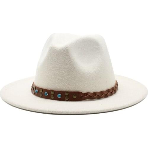 Women Men Wool Vintage Gangster Trilby Felt Fedora Hat With Wide Brim Solid Belt Gentleman Elegant Lady Winter Autumn Jazz Cap