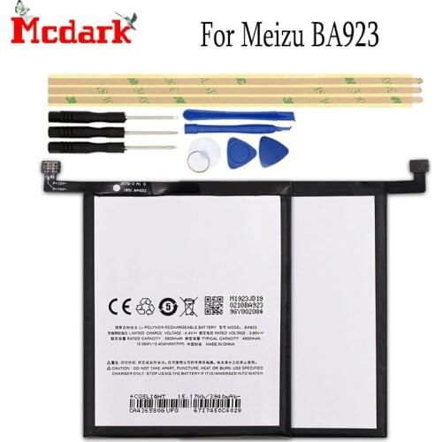 For Meizu BA923 Battery Replacement High Quality Large Capacity 3900mAh Back Up Bateria For Meizu BA923 Smart Phone+tools