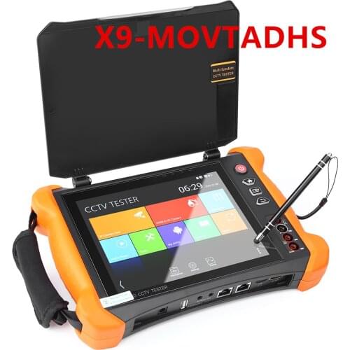 Top function X9-MOVTADHS IPC Security CCTV Tester Monitor with SDI TVI AHD CVI Multimeter/TDR/OPM/VFL/POE/4K H265 HDMI input