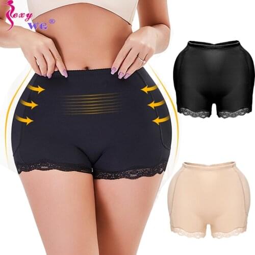 SEXYWG Body Shaper Sponge Pads Butt Lifter Hips Up Belly Slim Fake Ass Pant Padded Enhancer Shapewear Panties Plus Size Lingerie