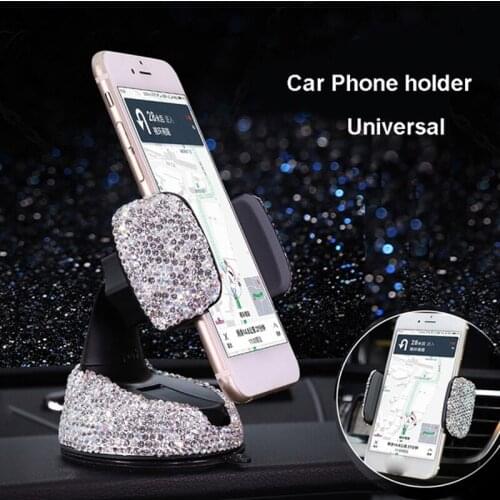 Universal Car Mobile Phone Holder Dashboard Stand GPS Navigator Anti-slip Bracket Clip Windshield Air Vent Mounting Space Saving