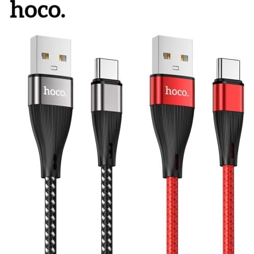Hoco 1M Fast Charging Data Cable USB Type C Micro Cable For Samsung A21 S20 S21 A51 Nylon Phone Wire Cable For Xiaomi 11 2021