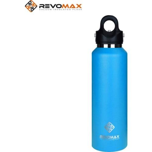 Revomax 592ml/ 20oz Vacuum Insulated Double-Walled Water Bottle with Twist-Free and No-Screw Insulated Flask, Portable Flask