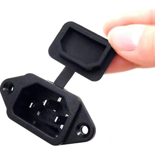 Waterproof IEC320 C14 Electric Bicycle Car Wired Receptacle Connector 10A 250V battery Charging AC power outlet