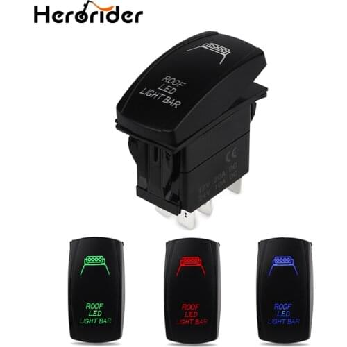 Herorider 5pin 24V Car Boat Truck Lighted Toggle Switch ON-OFF Waterproof Toggle Rocker Switch Led Car Boat 12v