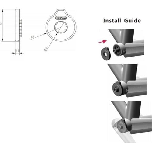 Electric car scooter pedal auxiliary sensor 5 magnet 24 type magnet PAS system DIY bicycle modification accessories patinet reca
