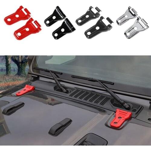 Car Engine Hood Hinge Protector Trim Cover Accessories for Jeep Wrangler JL Gladiator JT 2018-2021