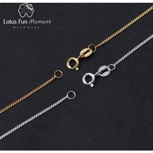Lotus Fun Moment Real 925 Sterling Silver Fashion Jewelry Classic Easy Match Necklace Chain without Pendant for Women Collier