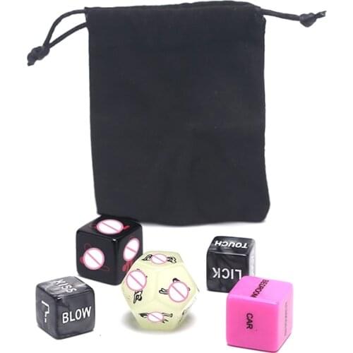1/2/5PCS Sex DiceErotic Craps Sex Glow Dice Love Dices Toys For Adults Sex Toys Noctilucent Couples Dice Game Exotic Apparel Set