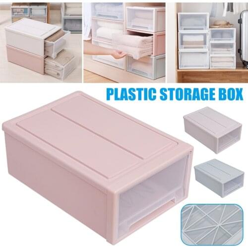 1Pcs 5/8/13/20L Storage Box Case Organizers Drawer Portable Stackable for Bra Clothes Wardrobe Shoes Briefs Home Organizer