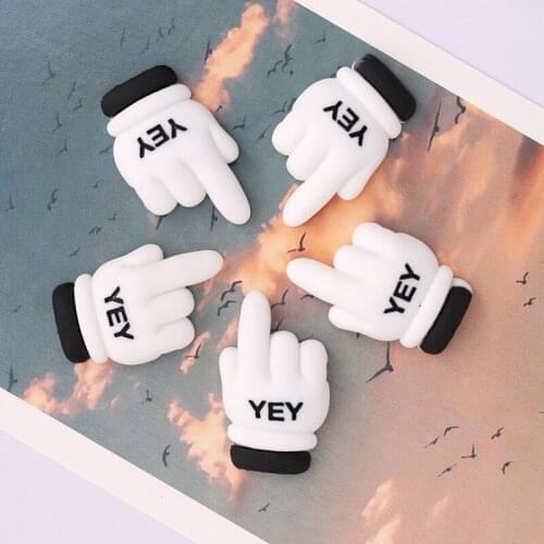 10Pcs Kawaii Glove Flat back Resin Cabochon Scrapbooking Crafts Embellishments Fit Phone Decoration DIY Hair Bows Accessories